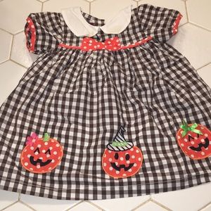 Lil Cactus Brown Halloween Bishop Smock Dress